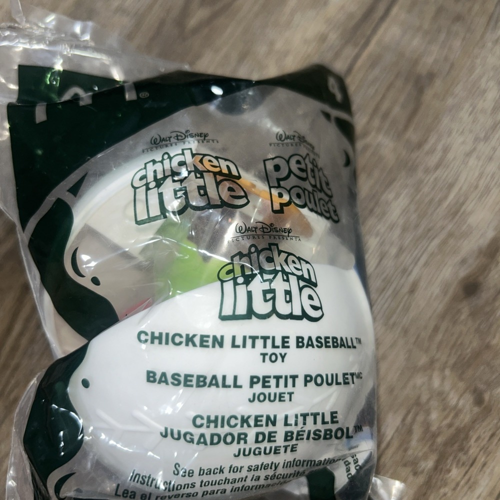 McDonald's Happy Meal Toy 2005 Disney CHICKEN LITTLE BASEBALL Toy #4 Deadstock